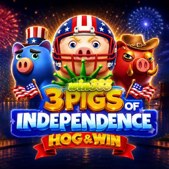 3 Pigs of Independence Hog & Win slot game interface